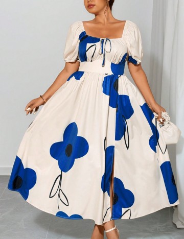 Rochie midi Shein Curve+, crem