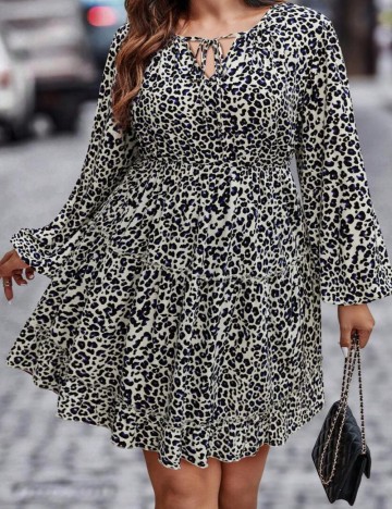 Rochie mini Shein Curve+, mix culori