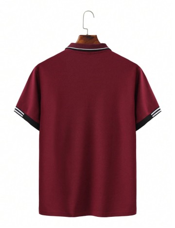 Tricou MANFINITY by Shein, vișiniu