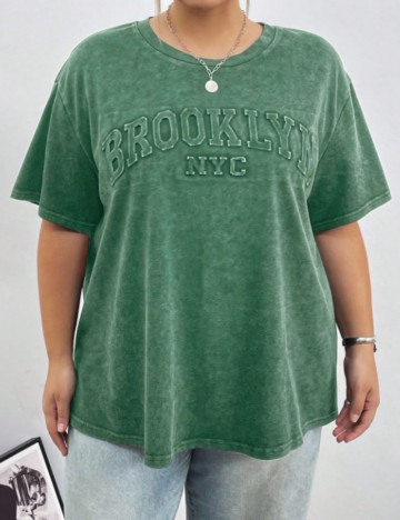Tricou Shein Curve+, verde