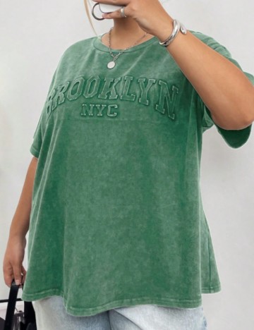 Tricou Shein Curve+, verde