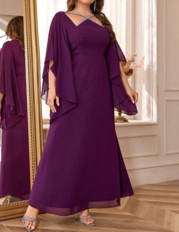 Rochie de ocazie Shein Curve+, mov
