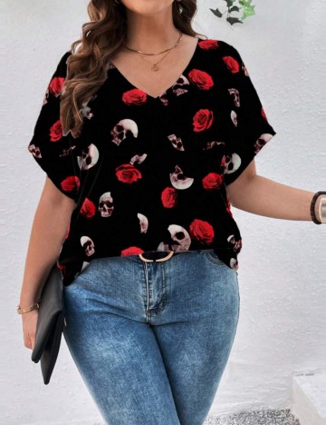 Tricou Shein Curve+, mix culori