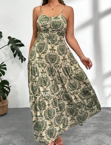 Rochie maxi Shein Curve+, mix culori