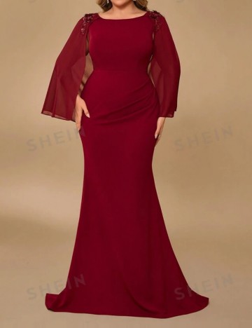Rochie de ocazie Shein Curve+, vișiniu