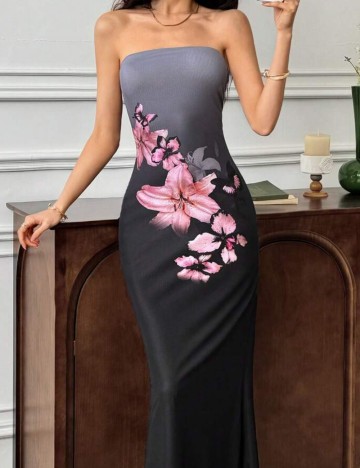 Rochie maxi Shein, mix culori