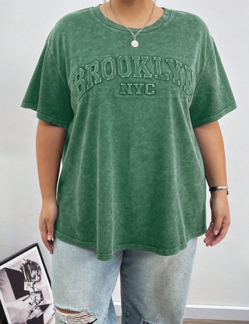 Tricou Shein Curve+, verde