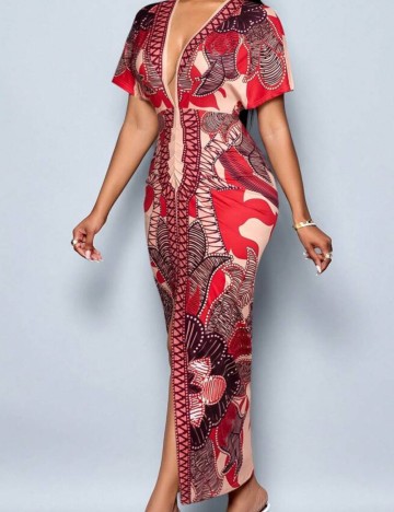 Rochie midi Shein, mix culori