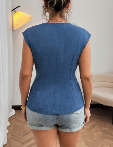 Vestă Shein Curve+, albastru