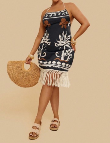 Rochie mini Shein Curve+, mix culori