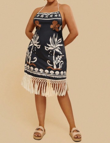 Rochie mini Shein Curve+, mix culori