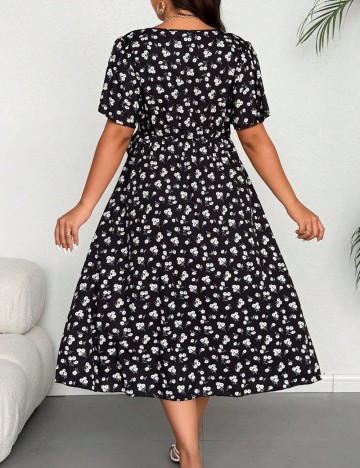 Rochie midi Shein Curve+, mix culori