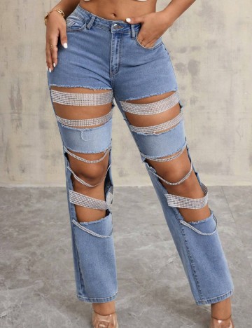 Jeans Shein, albastru