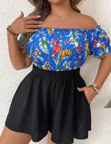 Salopetă Shein Curve+, mix culori
