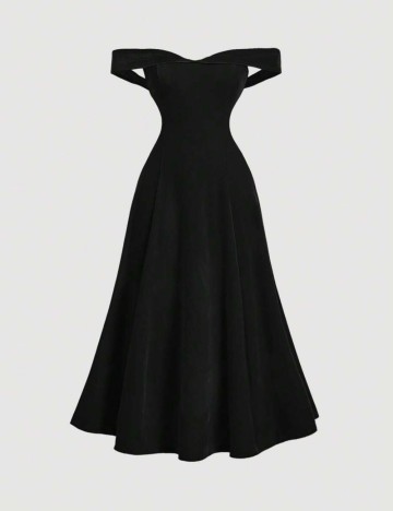 Rochie midi Shein Curve+, negru