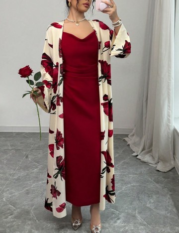Set Rochie și Cardigan Shein, mix culori