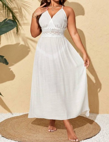 Rochie de plajă Shein Curve+, alb