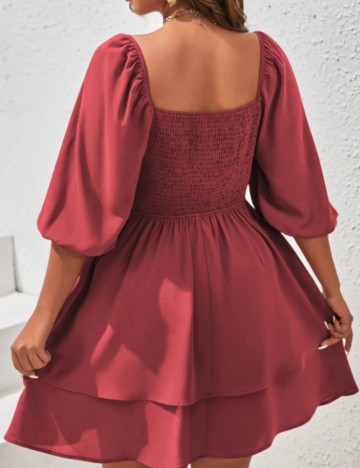 Rochie mini Shein Curve+, cărămiziu