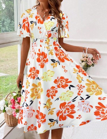 Rochie midi Shein, mix culori