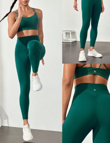 Colanți Sport Shein, verde