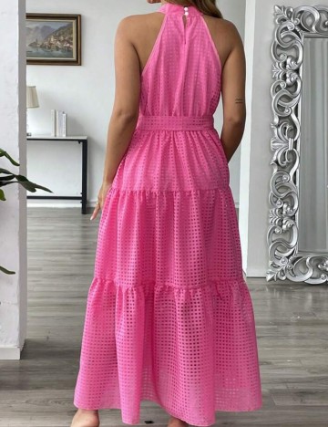 Rochie maxi Shein Curve+, roz