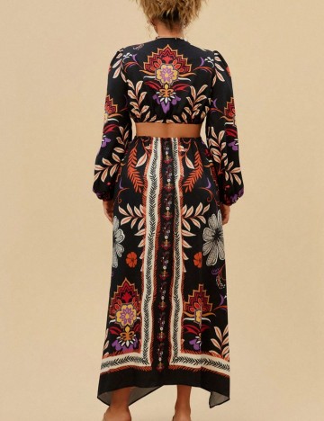 Rochie maxi Shein Curve+, mix culori
