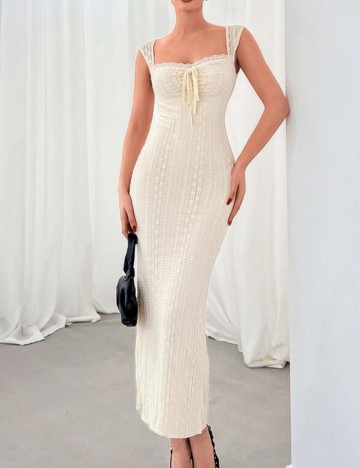 Rochie maxi Shein, crem