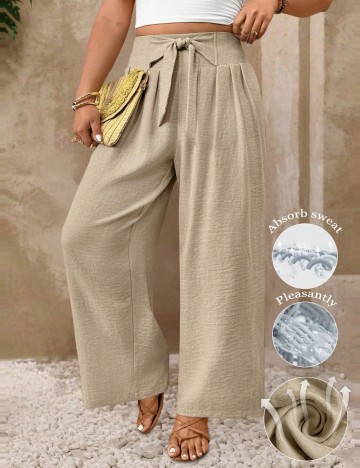 Pantaloni Shein Curve+, bej