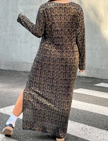 Rochie maxi Shein Curve+, mix culori