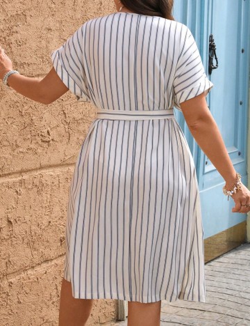 Rochie midi Shein Curve+, mix culori