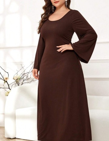 Rochie maxi Shein Curve+, maro