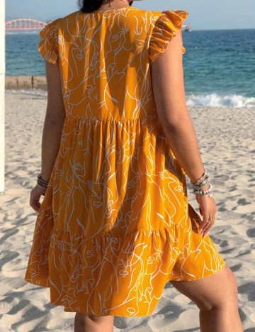 Rochie mini Shein Curve+, mix culori