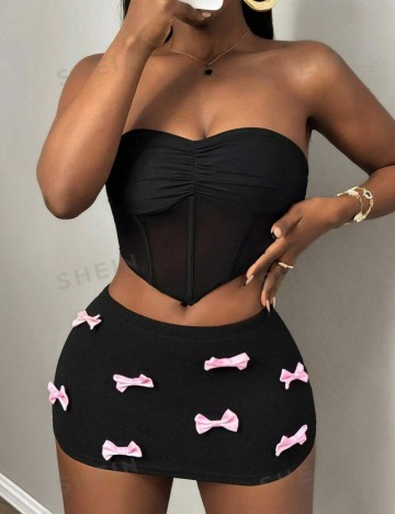 Fustă Pantalon Shein, negru