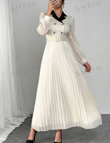 Rochie maxi Shein, crem