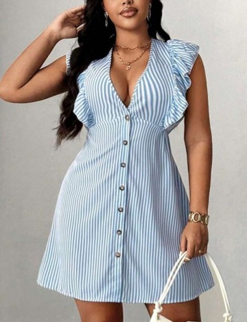 Rochie mini Shein Curve+, mix culori