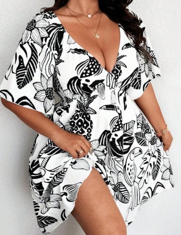 Rochie mini Shein Curve+, mix culori