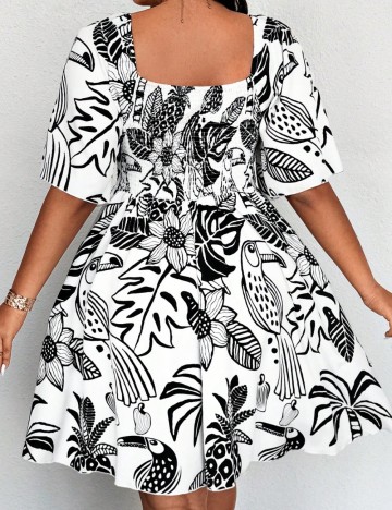 Rochie mini Shein Curve+, mix culori