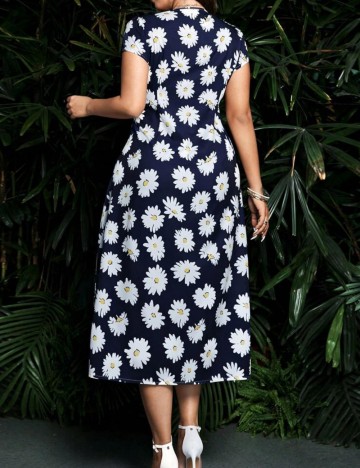 Rochie midi Shein Curve+, mix culori