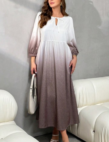 Rochie midi Shein Curve+, mix culori