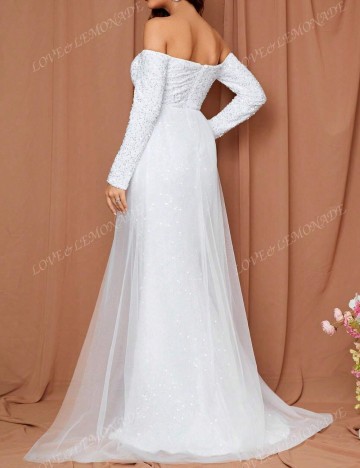 Rochie de ocazie Shein, alb