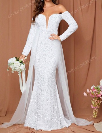 Rochie de ocazie Shein, alb