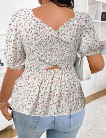 Cămașă cu mânecă scurtă Shein Curve+, mix culori