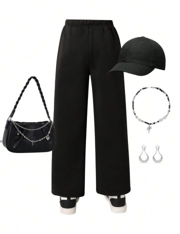 Pantaloni de trening Shein, negru