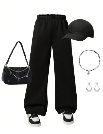 Pantaloni de trening Shein, negru