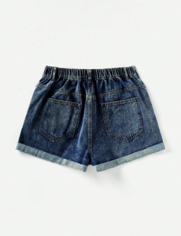 Pantaloni scurți Shein Curve+, albastru