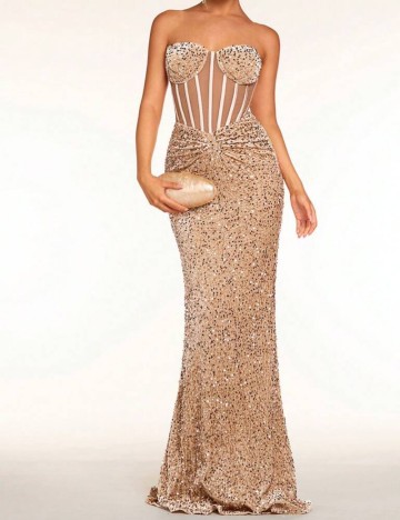 Rochie de ocazie Shein, bej