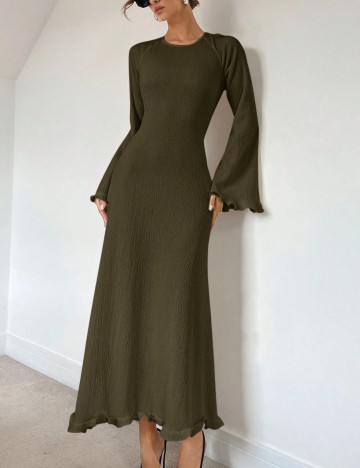 Rochie maxi Shein, kaki