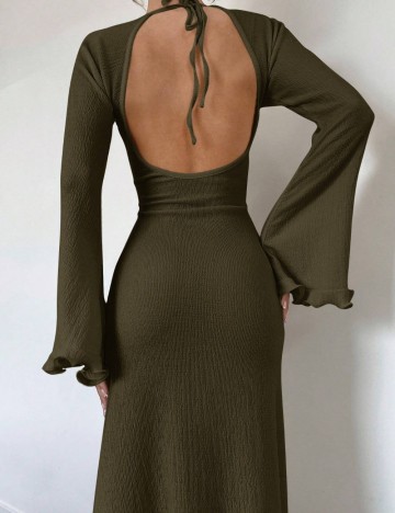 Rochie maxi Shein, kaki
