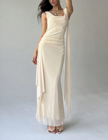 Rochie maxi Shein, crem