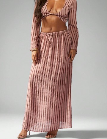 Fustă maxi Missguided by Shein, roz